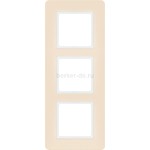 Рамка тройная Berker Q.7 песчаный, Berker